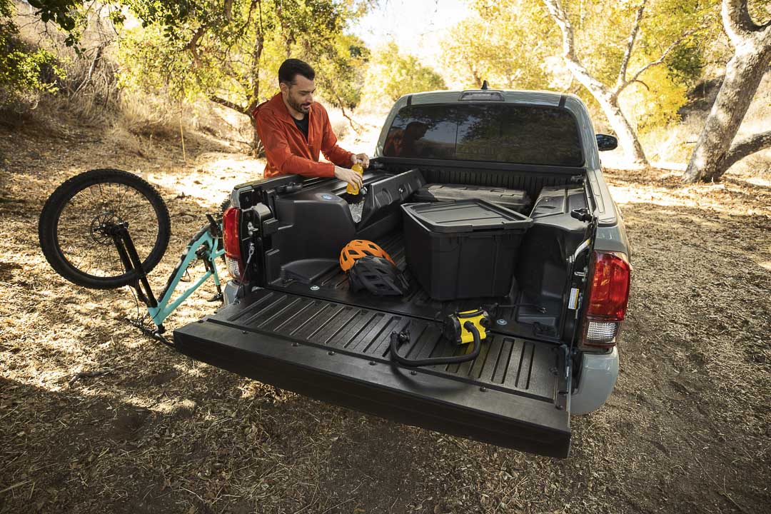 vue de la boite de chargement du Toyota Tacoma 2022
