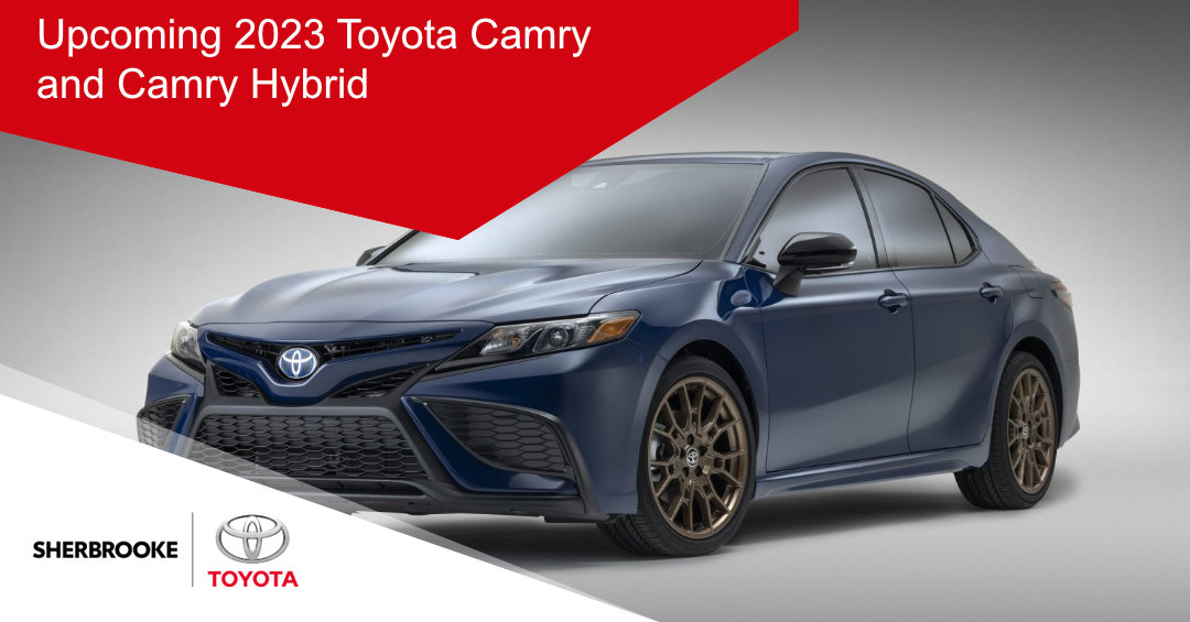 Toyota Camry et Camry hybride 2023 a venir entete EN