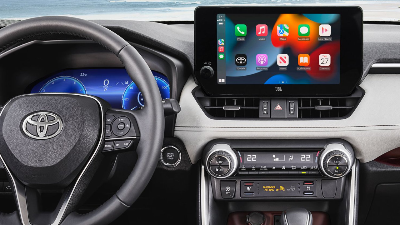 dashboard view of a 2023 Toyota RAV4