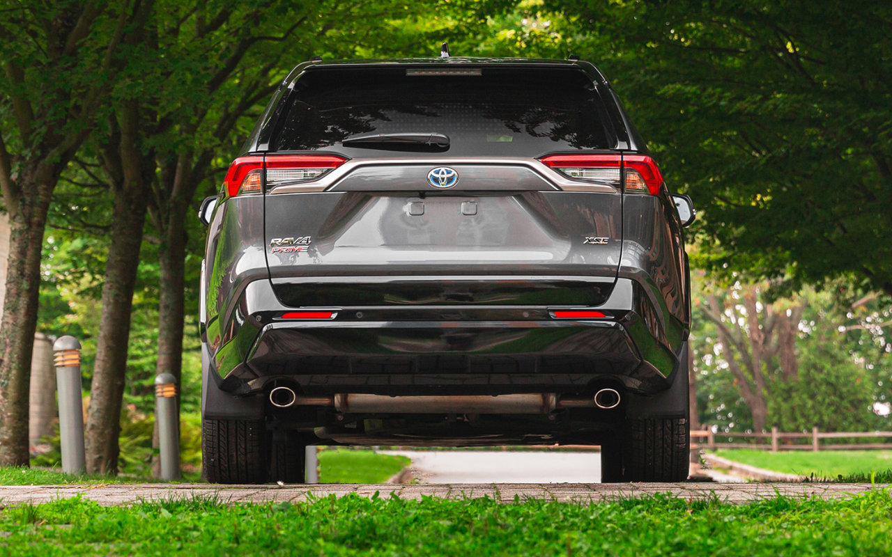 rear view of a 2023 Toyota RAV4 prime